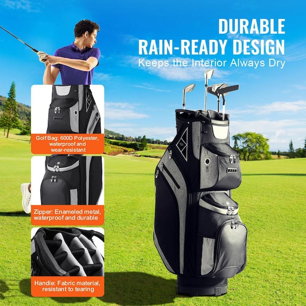 SKYSHALO Golf Cart Bag with 14 Way Organizer Divider Top, 36