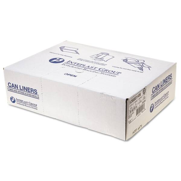 AccuFit Low Density Can Liners, 44 gal, 0.9 mil, 37 x 50, Clear, 100/Carton