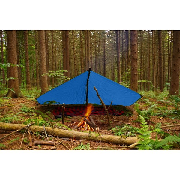 Waterproof Tarpaulin Lightweight Ground Sheet Camping Tarp Cover Blue 