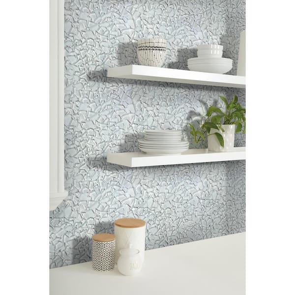 White 11.8 in. x 11.8 in. Pebble Polished and Honed Glass Mosaic Tile (4.83 sq. ft./Case)