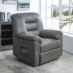 Power Lift Gray Recliner Chair with Massage, Electric Recliner Chairs for Elderly with Footrest