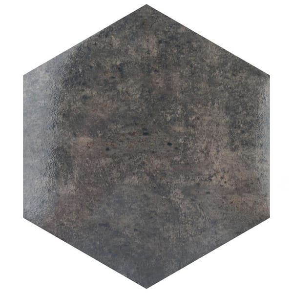 Capri Hex Nero 7 in. x 8 in. Porcelain Floor and Wall Tile (10.8 sq. ft./Case)