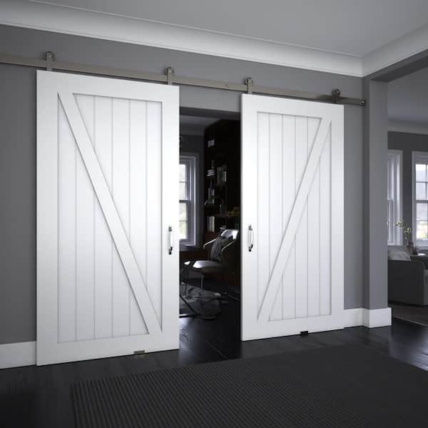eightdoors 36 in. x 84 in. Z-Shape Solid Core White Primed