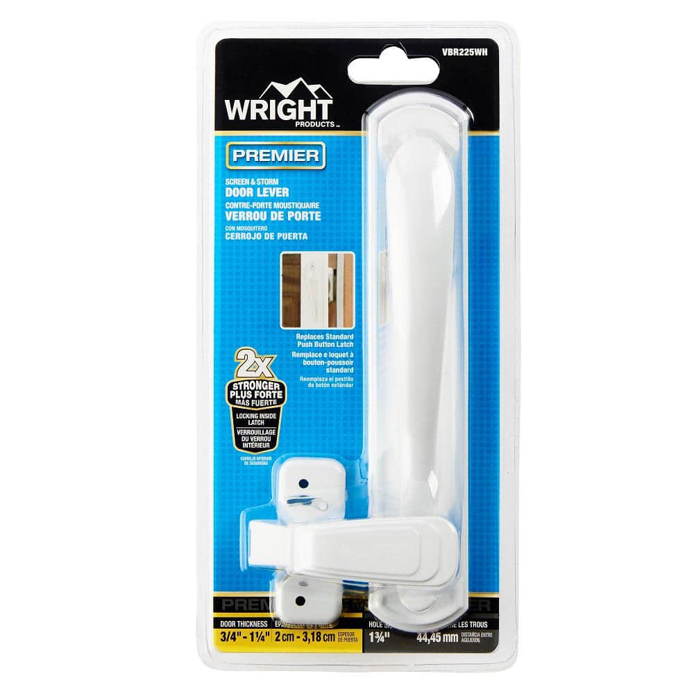 Brookfield White Zinc Surface Mount Latch for Storm Doors