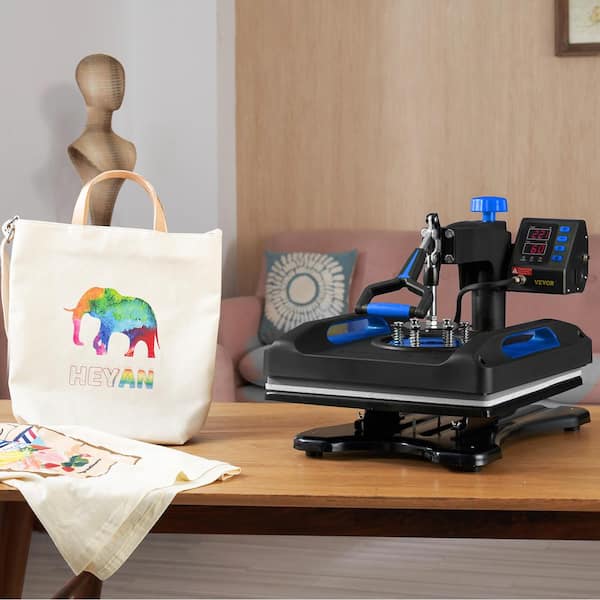 VEVOR Heat Press Machine, 15x15 Inch, 8 in 1 Combo Swing Away T-Shirt  Sublimation Transfer Printer with Teflon Coated, Precise Heat Control