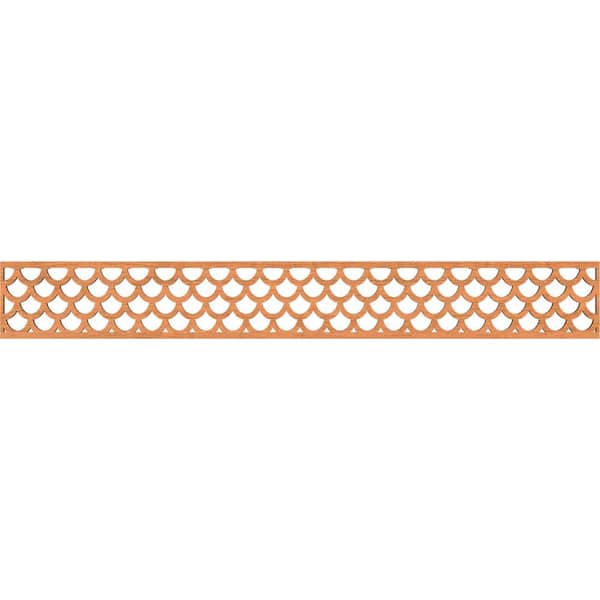 Ekena Millwork Hudson Fretwork 0.25 in. D x 46.5 in. W x 6 in. L Cherry Wood Panel Moulding