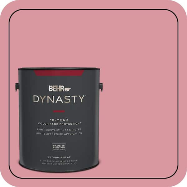 BEHR DYNASTY 1 gal. #M150-4 Glow Pink Flat Exterior Stain-Blocking Paint & Primer
