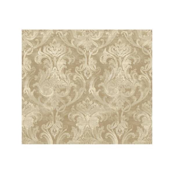 Chesapeake Elsa Bronze Ornate Damask Paper Strippable Roll Wallpaper (Covers 56.4 sq. ft.)