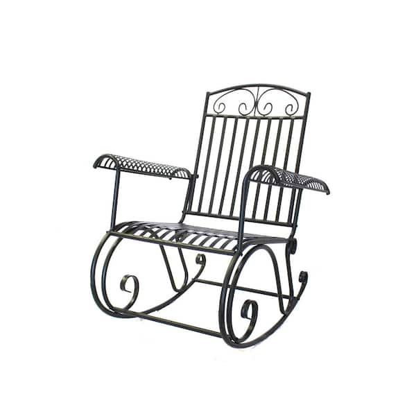 Courtyard Casual Steel Outdoor Rocking Chair