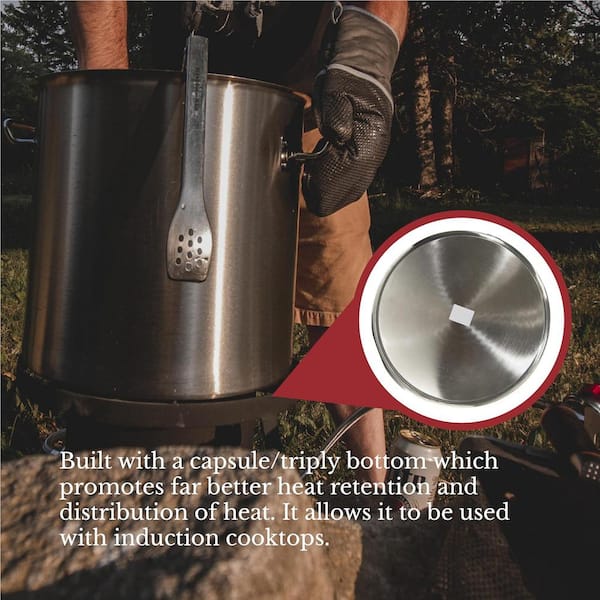 GASONE 84 qt. Stainless Steel Stock Pot in Satin Finish with