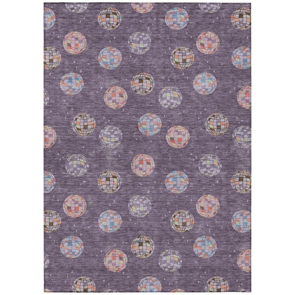 Chantille Machine Washable Indoor/Outdoor Abstract ACN2690 Plum 3 ft. x 4 ft. Area Rug