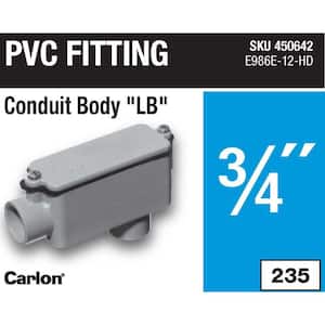 3/4 in. Sch. 40 and 80 PVC Type-LB Conduit Body