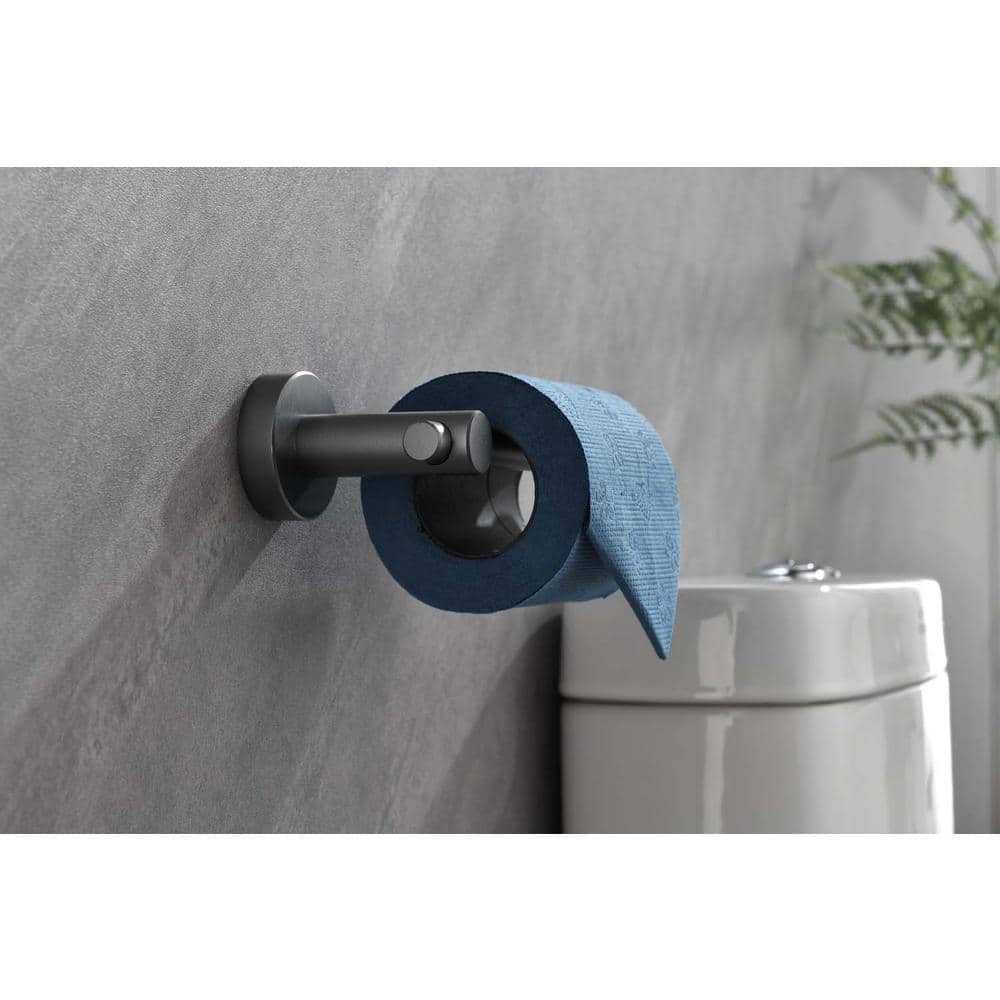 Gunmetal Black 6-Piece Aluminum Bathroom Hardware Set