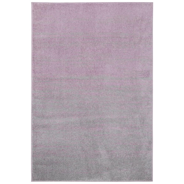 Adirondack 3 ft. x 4 ft. Purple/Green Solid Color Striped Area Rug