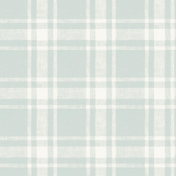 Chesapeake Antoine Light Blue Flannel Matte Pre-pasted Paper Wallpaper
