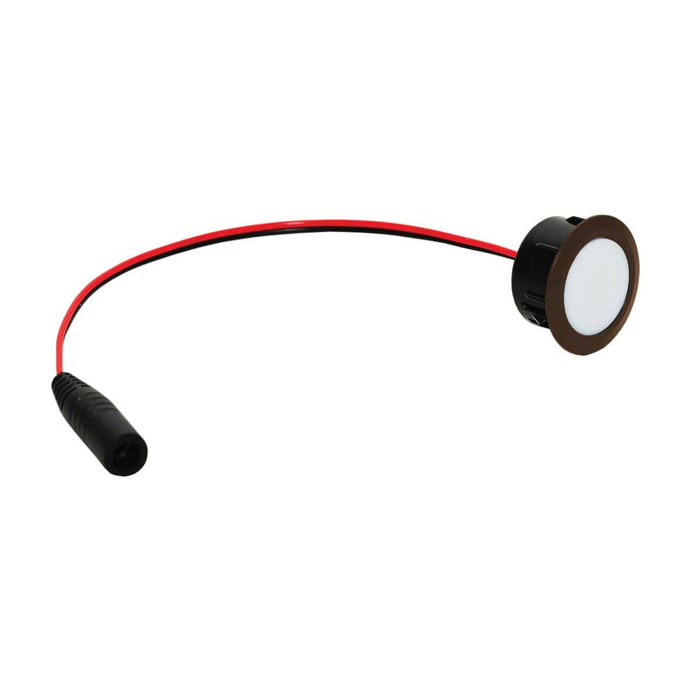Flush Deck Light with Trim Ring in Simply Brown (2-Pack)