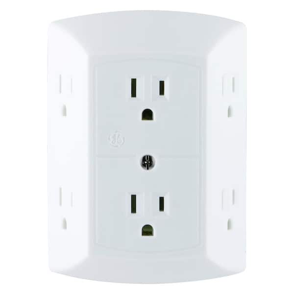 GE 6-Outlet Grounded Adapter-Spaced Tap