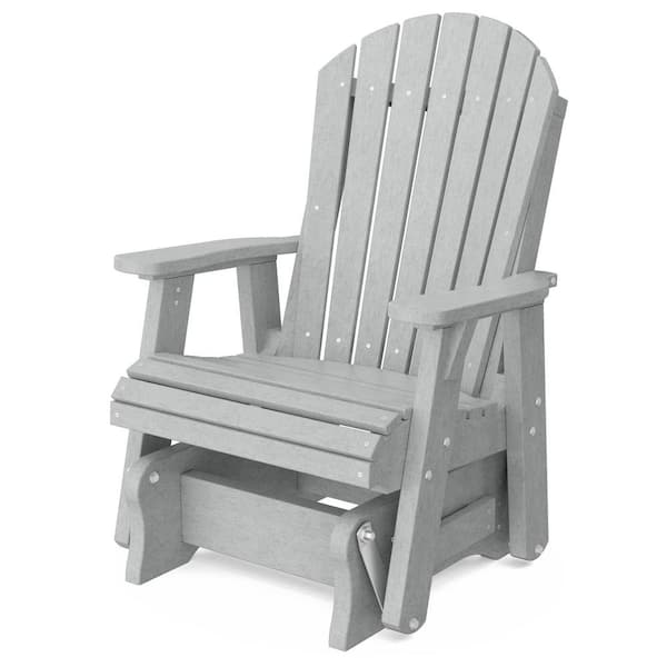Wildridge Heritage 1-Person Light Gray Plastic Outdoor Glider