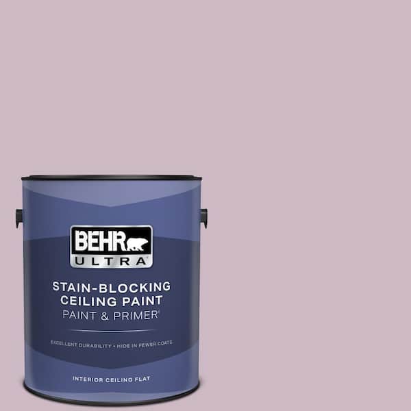 BEHR ULTRA 1 gal. #S110-3 Queens Violet Ceiling Flat Interior Paint with Primer