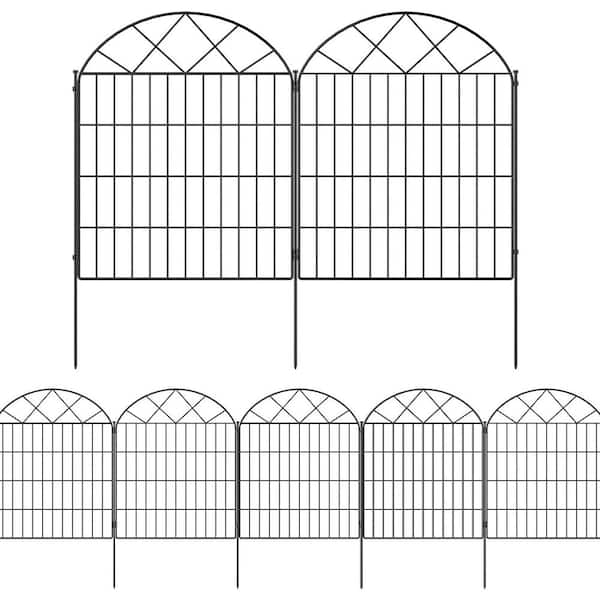 32 in. Rustproof Metal Garden Fence Panels No Dig Animal Barrier Temporary Border Fencing for Outdoor, 11 ft. Length