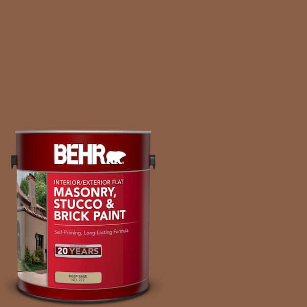 1 gal. #S240-7 Leather Work Flat Interior/Exterior Masonry, Stucco and Brick Paint