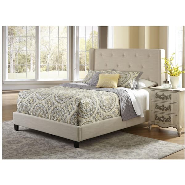 PRI All-in-1 Stone Queen Upholstered Bed