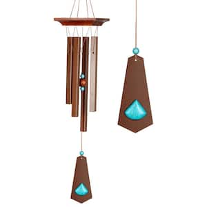 Signature Collection, Woodstock Rustic Chime, 22 in. Turquoise Wind Chime
