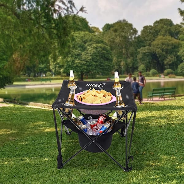 Camping Table with Cooler, Tailgating Table, Collapsible Table