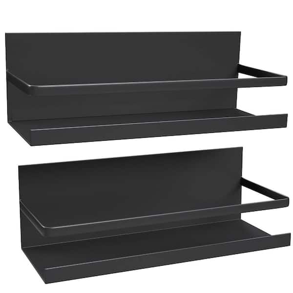 2 Pack Heavy Duty Magnetic Shelf Racks for Refrigerator or Whiteboard 9.8 x 4.7 x 3.5 in Each for Spice