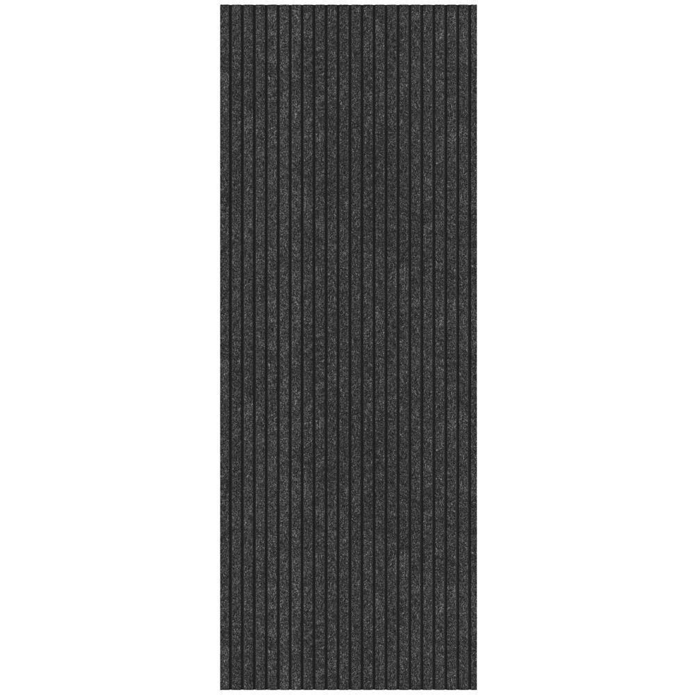 Lifesaver Scrape Rib Non-Slip Custom Long Hallway Runner Rug 2 ft. x 19 ft. Black Ribbed Polyester Garage Flooring price history on PriceWatchPro