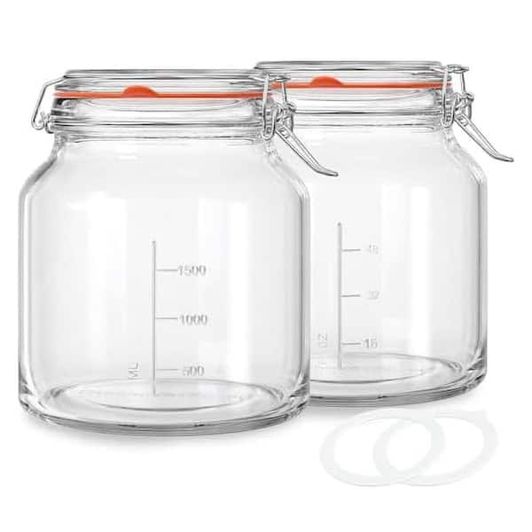 QMI DRY GLASS 50ml 20本SET Lynzavix 2-Piece Wide Mouth Airtight Leak-Proof Glass Jar Set Food