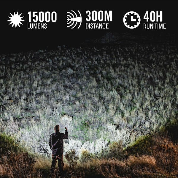 XP86R 15000 Lumens LED Rechargeable Flashlight