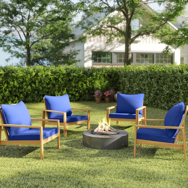 24 in. W x 22.5 in. H 8 Patio Chair Cushions with Seat and