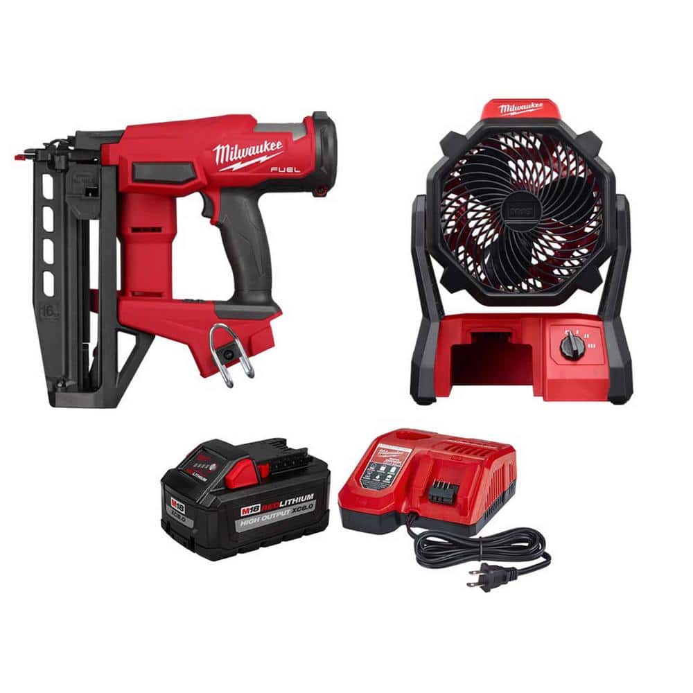 Milwaukee M18 FUEL 18V LithiumIon 16Gauge Straight Finish Nailer, M18