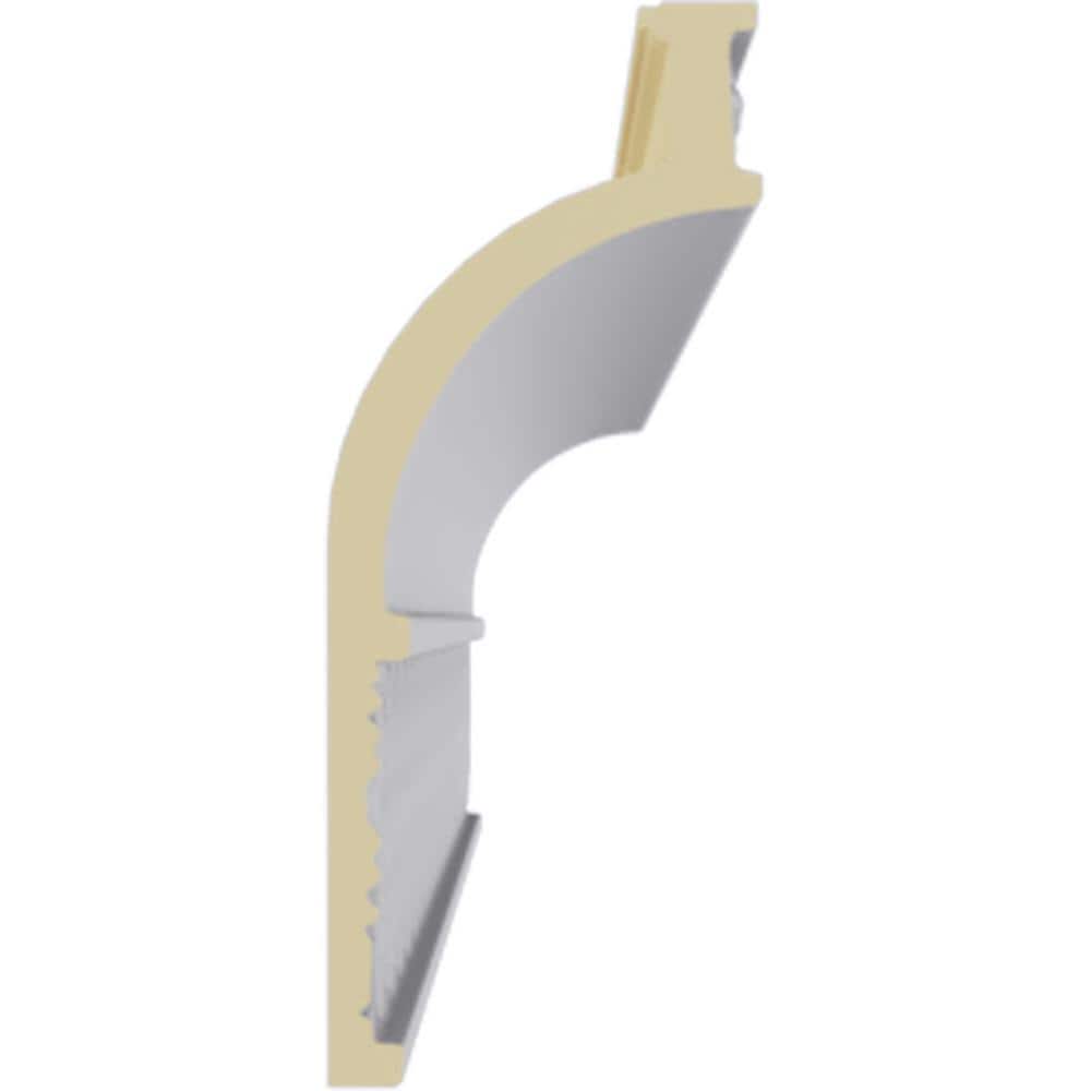 Primed White Polyurethane Geometric Crown Moulding Sample