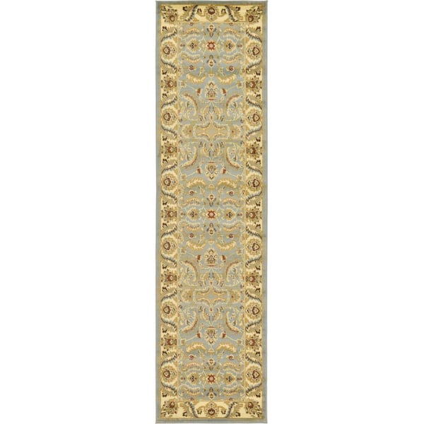 Unique Loom Voyage Hickory Light Blue 2' 7 x 10' 0 Runner Rug