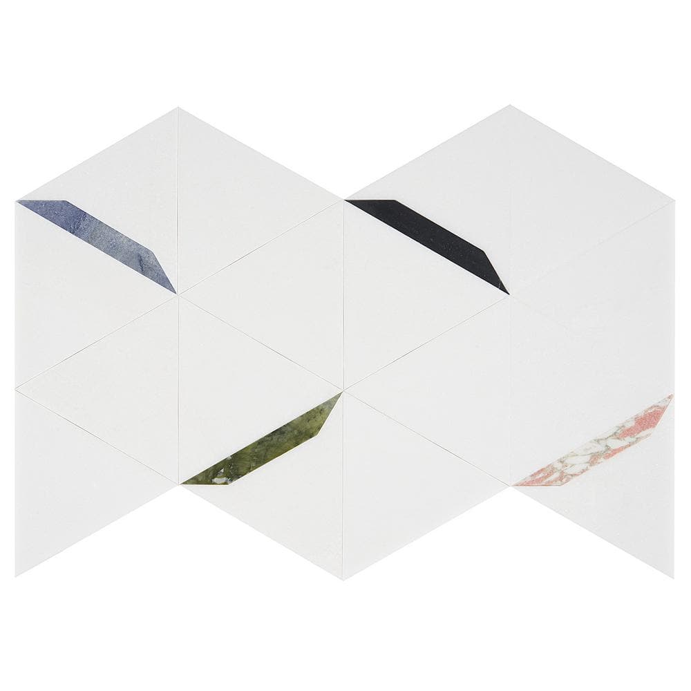 Santana Gray Polished Marble Mosaic Bathroom Tile
