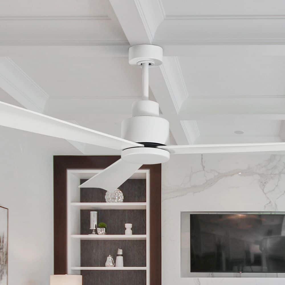 matrix decor 52 in. Indoor Modern Matte White Ceiling Fan with