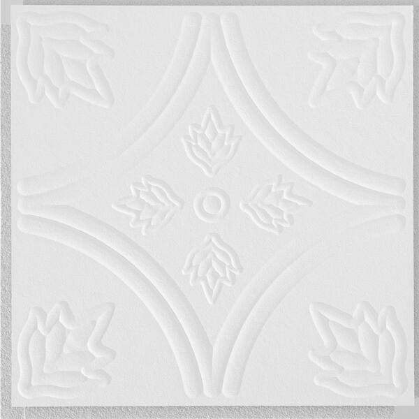 Armstrong CEILINGS Circles White 6 in. x 6 in. Clip Up or Glue Up Fiberboard Ceiling Tile Sample