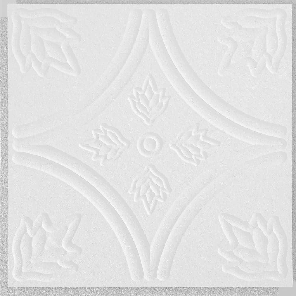 Armstrong Ceilings Circles 1 Ft X 1 Ft Clip Up Or Glue Up Fiberboard Ceiling Tile In White 40 Sq Ft Case 1244 The Home Depot