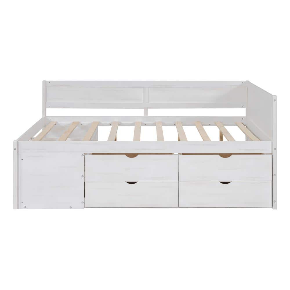 Gray Full Size Daybed with Drawers and Shelves - thumbnail 10