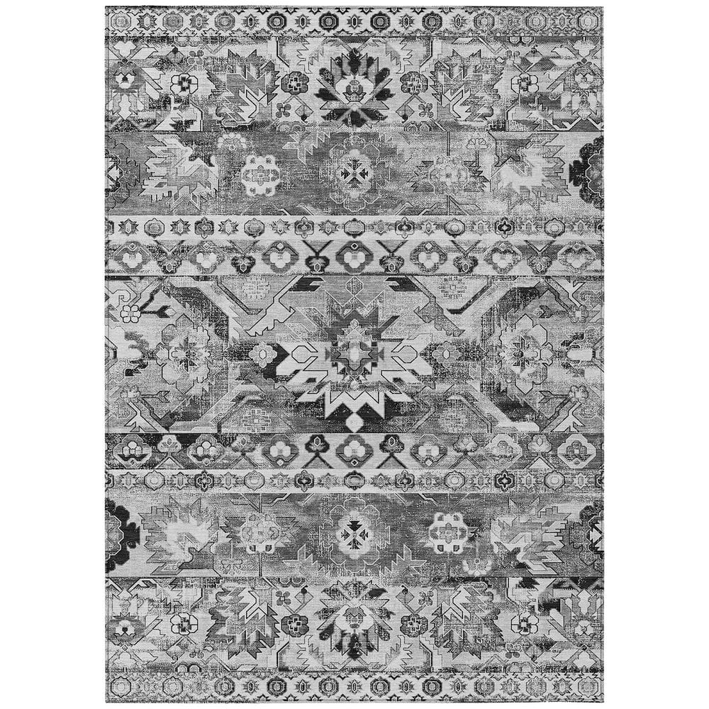 Chantille Machine Washable Indoor/Outdoor Abstract ACN2638 Silver 8 ft. x 10 ft. Area Rug price history on PriceWatchPro