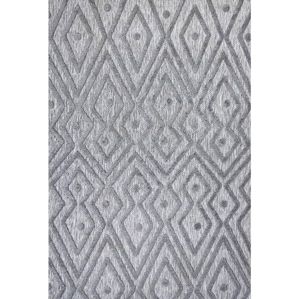 Balansat Moroccan Diamond Dark Gray 5 ft. x 8 ft. Indoor/Outdoor Area Rug