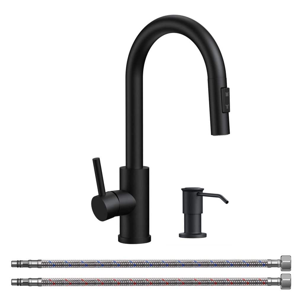 FORIOUS PRO Single Handle Pull Down Sprayer Kitchen Faucet with