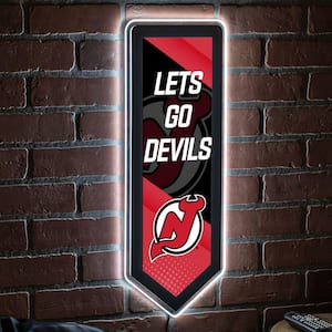New Jersey Devils Pennant 9 in. x 23 in. Plug-in LED Lighted Sign