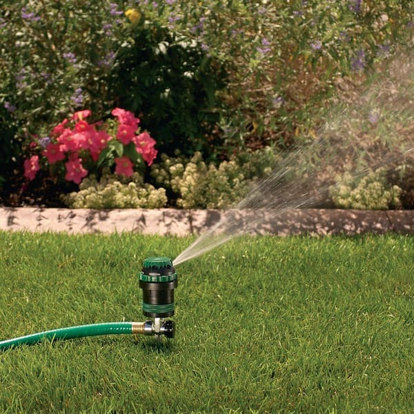 Orbit Adjustable Gear Drive Sprinkler with Six Spray Patterns and Large Area Coverage