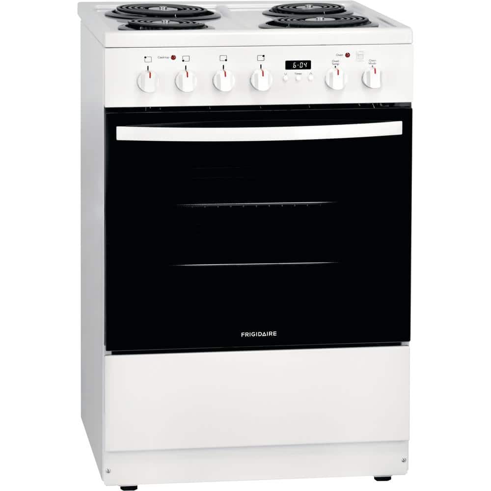 24-inch White Porcelain-Enamel Freestanding Electric Range