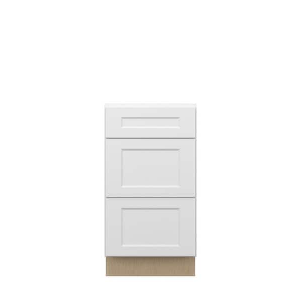 Unbranded Norfolk Shaker 18 in. W x 34.5 in. H x 24 in. D in Painted White Plywood Assembled Drawer Base Cabinet