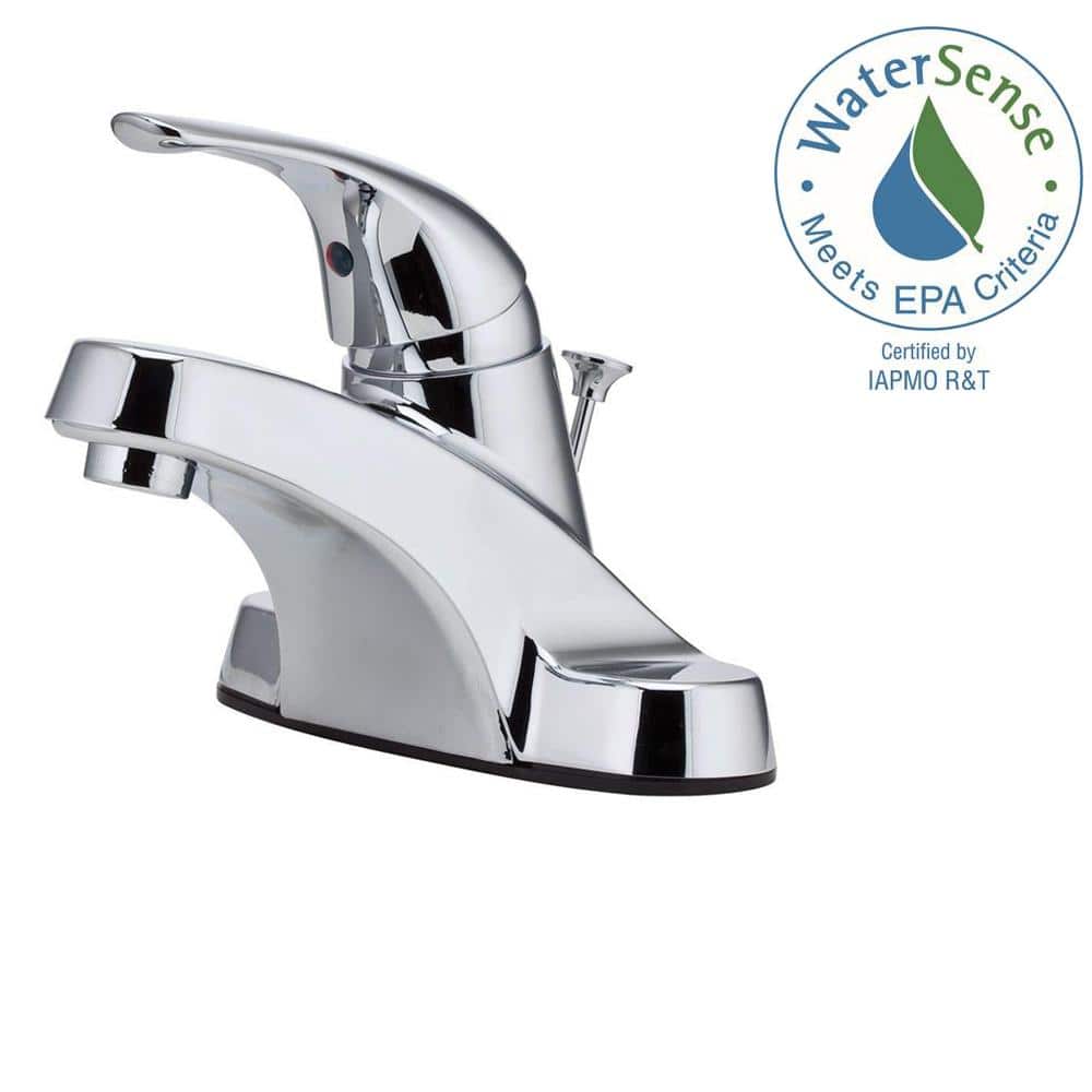 Polished Chrome Single Control Centerset Bathroom Faucet