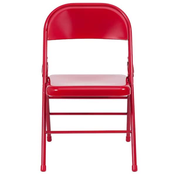 Carnegy Avenue Red Metal Folding Chair (2-Pack)